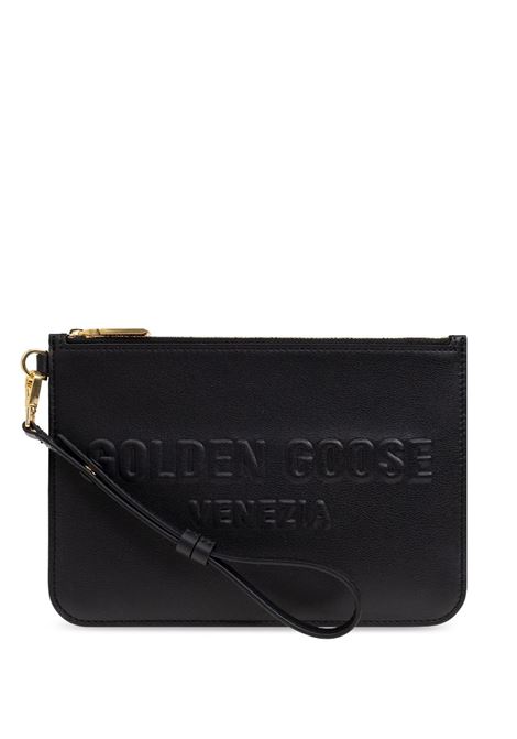Clutch con logo goffrato in nero Golden goose - unisex GOLDEN GOOSE | GWA00713A00070390100